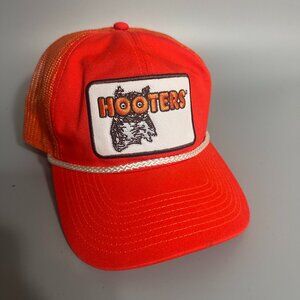 Hooters Hat  Retro orange Trucker Rope Snapback Cap Hat 80s 90s Party restaurant